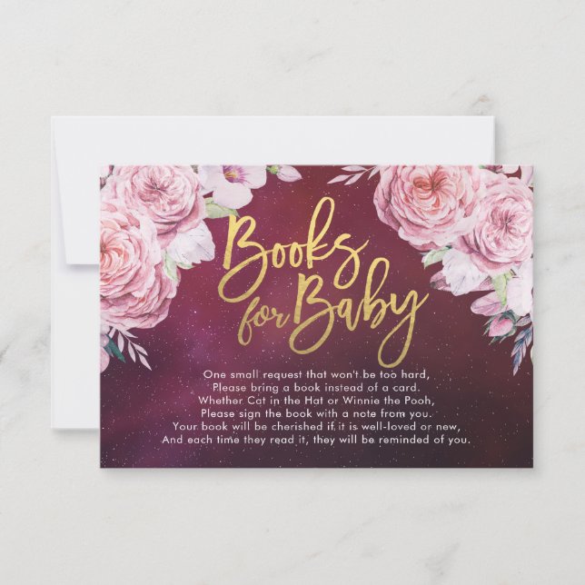 Baby Shower Books for Baby / Bring a book Request Invitation (Front)