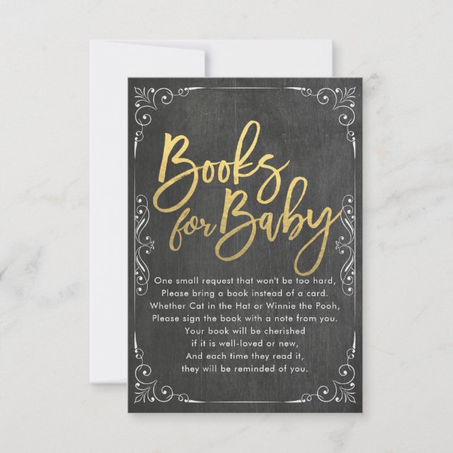 Baby Shower Books for Baby / Bring a book Request Invitation (Front)