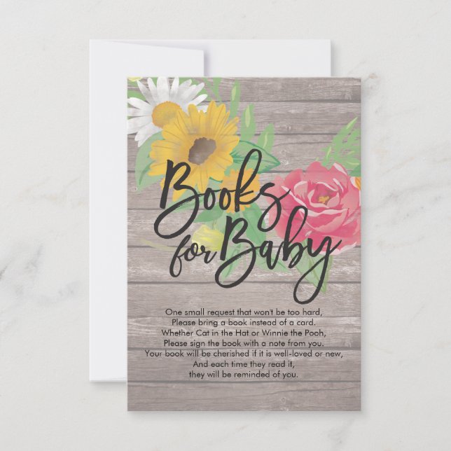 Baby Shower Books for Baby / Bring a book Request Invitation (Front)