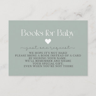 Baby Shower, Books for Baby, Insert card