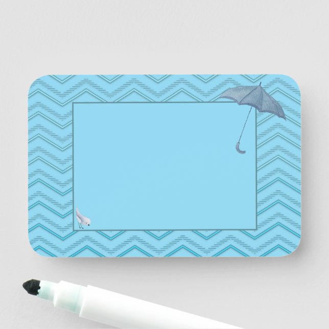 Baby Shower Boy Bird & Umbrella Name Tag (In Situ)