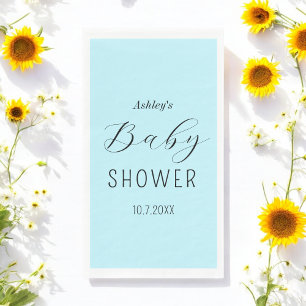 Baby Shower Boy Blue Elegant Napkin