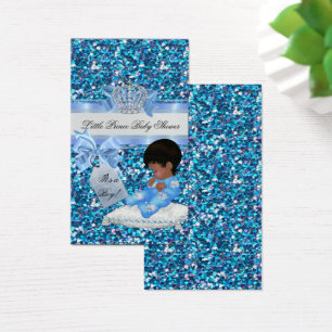 Baby Shower Boy Blue Little Prince Bunnies TAG