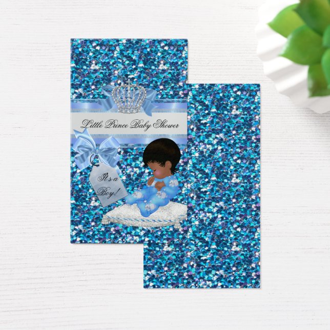 Baby Shower Boy Blue Little Prince Bunnies TAG (Desk)