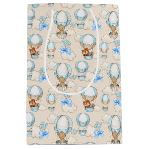 Baby Shower Boy Blue Medium Gift Bag