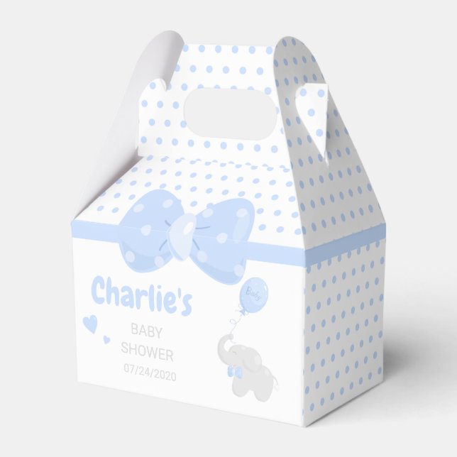 Baby Shower Boy Cute Favour Box (Front Side)