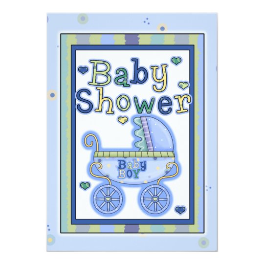 Baby Shower Boy Invitation Card
