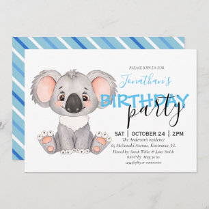 Baby Shower Boy Koala Invitation
