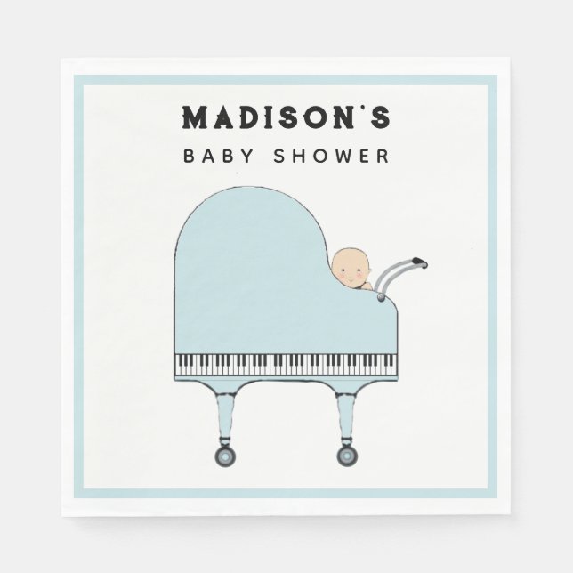 Baby Shower Boy Napkin (Front)