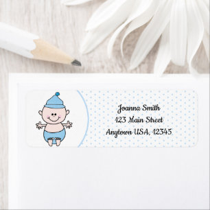 Baby Shower Boy Polka Dot Address