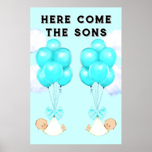 Baby Shower Boy Twins Decoration