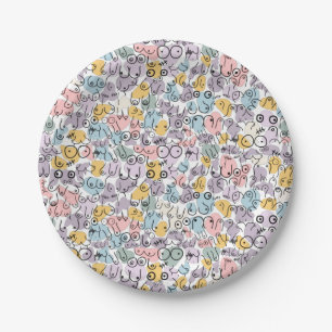 baby shower breast paper plate