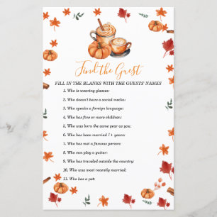 Baby Shower Brewing Pumpkin Spice Find The Guest