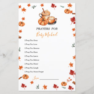 Baby Shower Brewing Pumpkin Spice Prayers for Baby