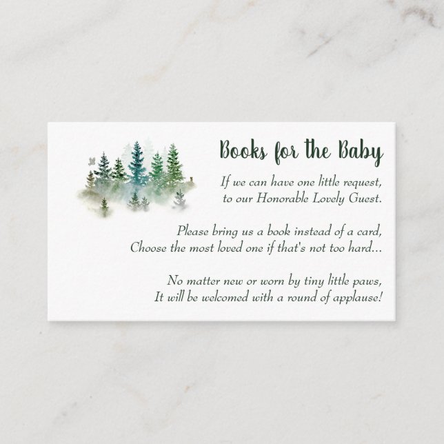 Baby Shower Bring a Book Enclosure Card (Front)