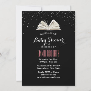 Baby Shower Bring a Book Request Confetti Dots Invitation