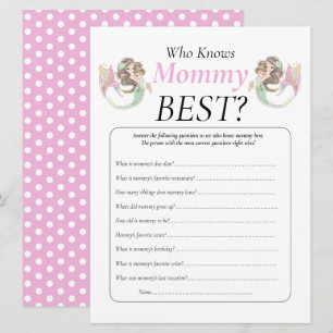 Baby Shower Brown Mermaid Mummy Baby Under The Sea Invitation