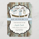 Baby Shower Brunch Invitation<br><div class="desc">Rustic but enchanting baby boy shower invitation</div>