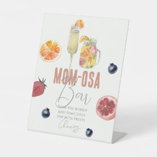 Baby Shower/Brunch Watercolor Mimosa/Mum-osa Bar Pedestal Sign