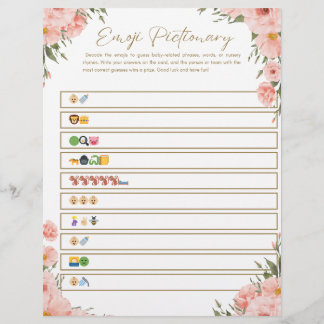 Baby Shower Bundle - Emoji Pictionary Custom Letterhead