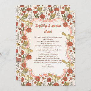 Baby Shower   Butterflies & Blossoms Poetic Floral Invitation