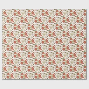 Baby Shower   Butterflies & Blossoms Poetic Floral Wrapping Paper