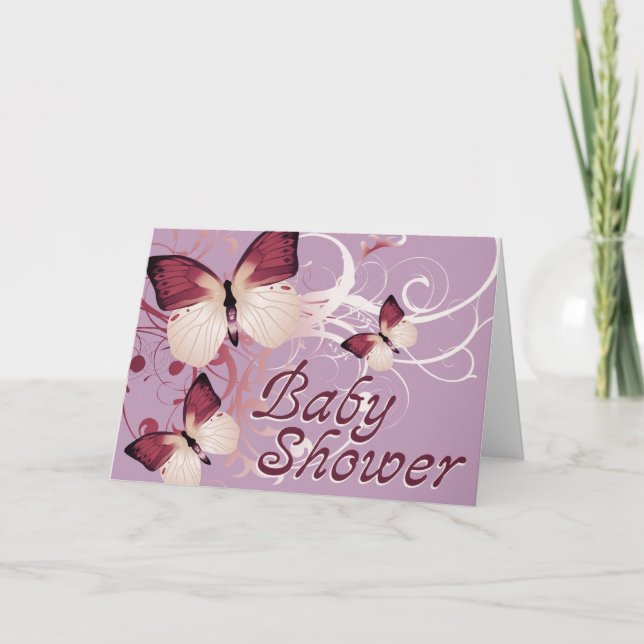 Baby Shower : Butterflies : Invitation (Front)