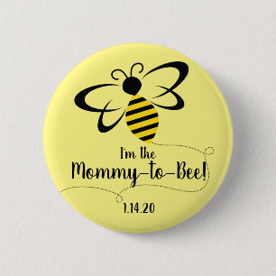 Baby Shower Button for New Mommy to Bee