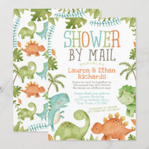 Baby Shower by Mail Dinosaur Invitation