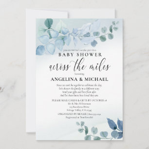 Baby Shower by Mail Dusty Eucalyptus Botanical Invitation