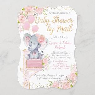 Baby Shower by Mail Elephant Invitation