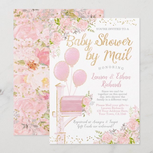 Baby Shower by Mail Invitation (Front/Back)