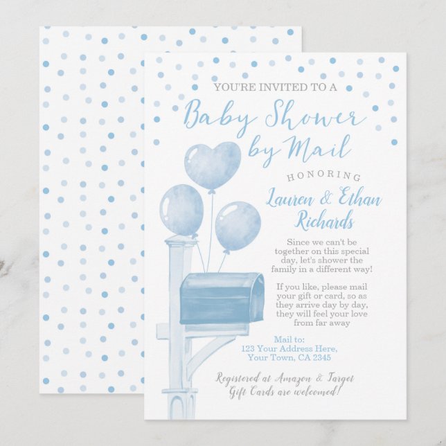 Baby Shower by Mail Invitation (Front/Back)