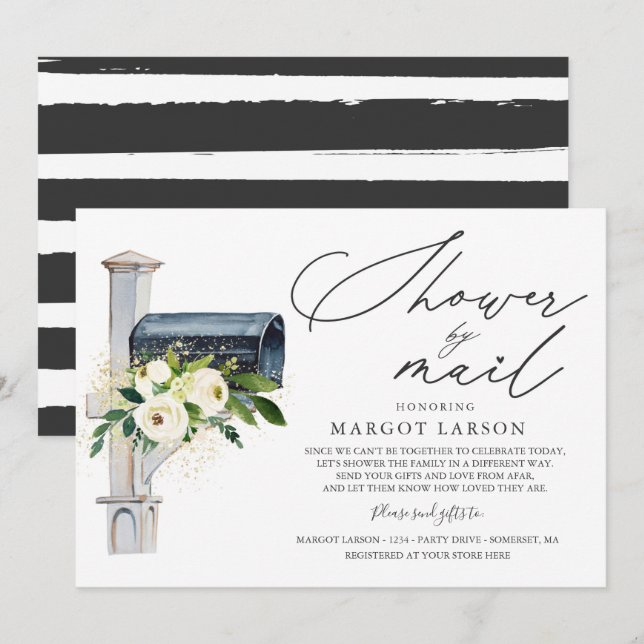 Baby Shower By Mail Invitation Gender Neutral (Front/Back)