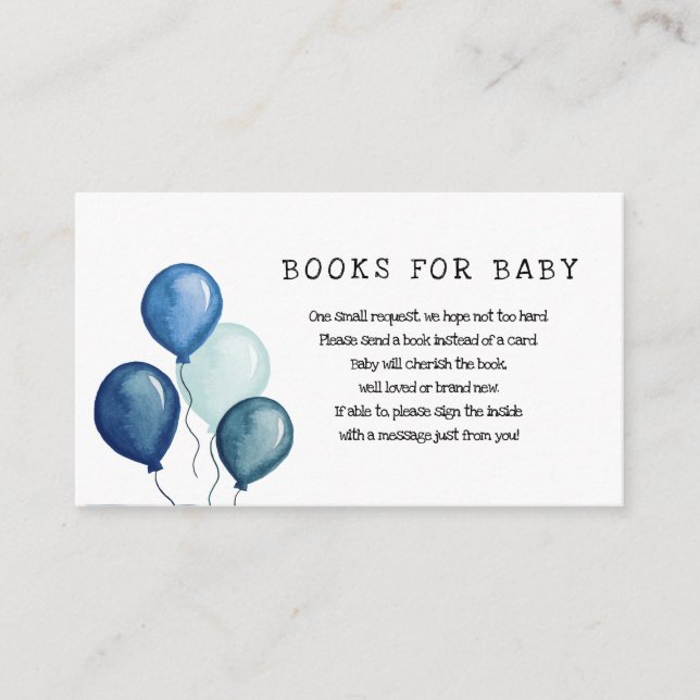 Baby Shower by Mail Send a Book Enclosure Card (Front)