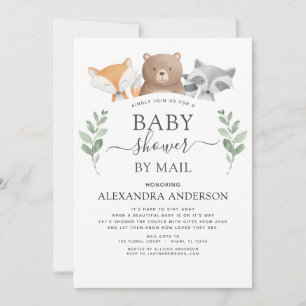 Baby Shower By Mail Woodland Eucalyptus Greenery Invitation