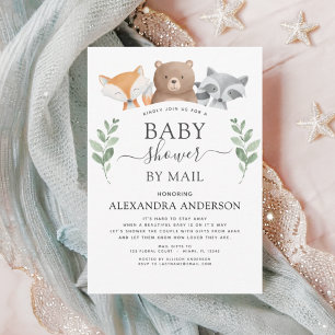 Baby Shower By Mail Woodland Eucalyptus Greenery Invitation
