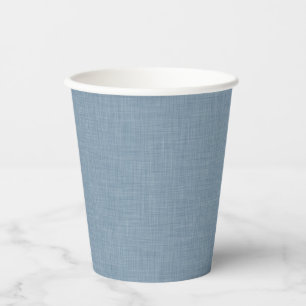 Baby shower chambray blue cute simple paper cups