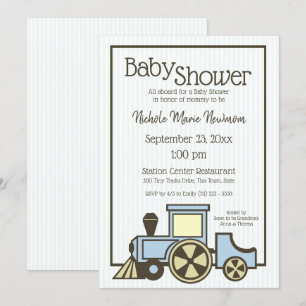 Baby Shower Choo Choo Train Invitation