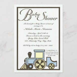 Baby Shower Choo Choo Train Invitation