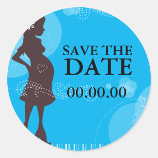 Baby Shower Classic Round Sticker
