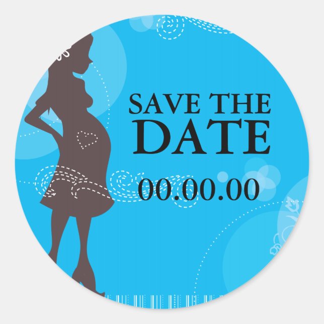 Baby Shower Classic Round Sticker (Front)