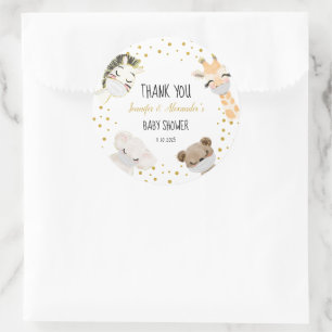 Baby Shower Classic Round Sticker