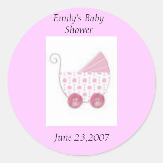 Baby shower classic round sticker