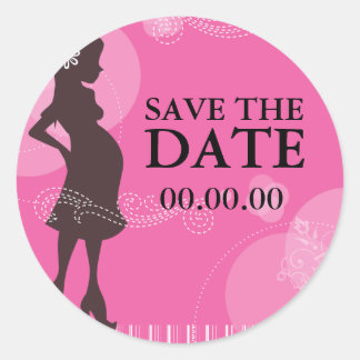 Baby Shower Classic Round Sticker