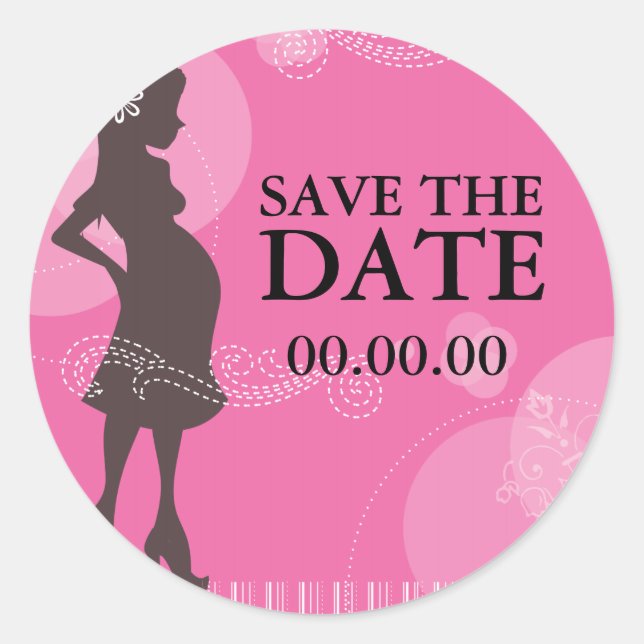Baby Shower Classic Round Sticker (Front)