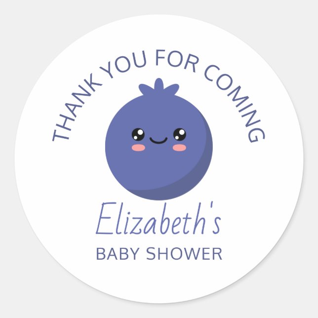 Baby Shower Classic Round Sticker (Front)