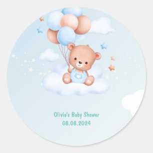 BABY SHOWER CLASSIC ROUND STICKER