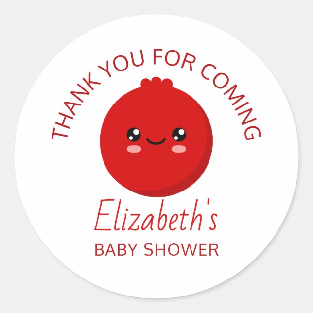 Baby Shower Classic Round Sticker (Front)
