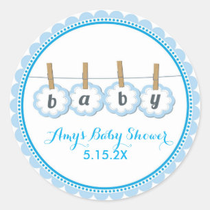 Baby Shower Clothesline Stickers